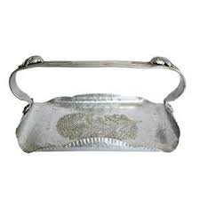 Hand Wrought 510 Continental Mark Hammered Aluminum Serving Tray Etched Mum - Etsy