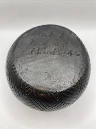 Signed Bigmeat Cherokee Black Pottery Bowl Blackware North ...
