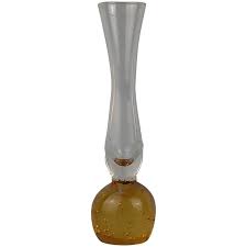 Single Flower Vase yellow controlled bubbles Bud vase. For ...