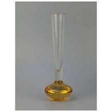 Single Flower Vase yellow controlled bubbles Bud vase. For ...