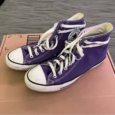 Converse | Shoes | Converse Violet Hightop Shoes | Poshmark