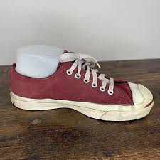 Vtg Mens Jack Purcell Original Converse 90s Leather Red ...