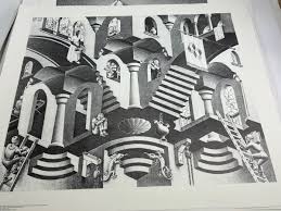 MC Escher Concave And Convex Poster | eBay