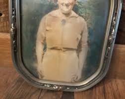 Antique Vintage Victorian Style Gesso Convex Bubble Glass ...