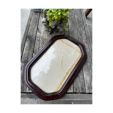 Antique Convex Glass Picture Frame Octagonal Cherry Rosewood Black Trim C. 1900 | eBay