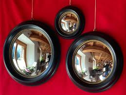 Convex Mirror Made in Italy With Handcrafted Wooden Frame - Etsy