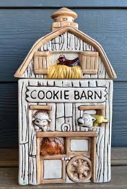 Vintage Ceramic Cookie Barn Biscuit Barrel - Etsy Norway