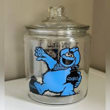 Kitchen | Vintage Cookie Monster Glass Cookie Jar | Poshmark