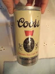 COORS 12 OZ ALUMINUM BEER CAN red writing on the side TALL ...