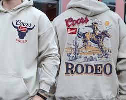 Rodeo Cowboy Hoodie, Country Western Coors Sweatshirt ...