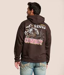 tee luv Coors Cowboy Hooded Sweatshirt - Men's Sweatshirts ...