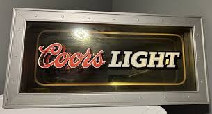 New Coors Light Mountain Neon Light Sign Man Cave Beer Glass ...