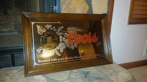 1980 COORS MIRROR SIGN - BREWED WITH PURE ROCKY MOUNTAIN ...