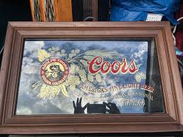 Vintage 1976 Coors Glass Beer Sign