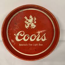 Vintage Red Metal Coors Serving Tray - America's Fine Light ...