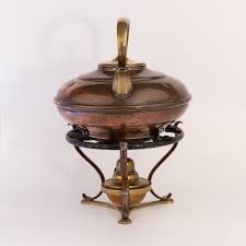 W.A.S. Benson Arts and Crafts Brass and Copper Kettle on ...