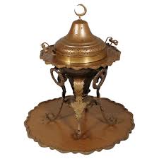 Antique Embossed Brass & Bronze Heating Brazier | Chairish