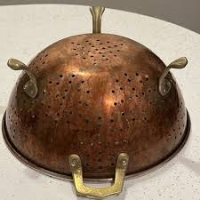 Vintage Claw Footed Copper And Brass Colander Strainer 9” Diameter | eBay