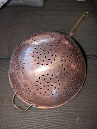 Vintage Primitive Rustic Aged Patina Copper and Brass Strainer Collander. Farmhouse Country French Decor Kitchen Decorative Hanging Strainer - Etsy