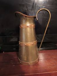 Vintage Copper & Brass Tall Pitcher/Ewer - Mexico Folk Art | eBay