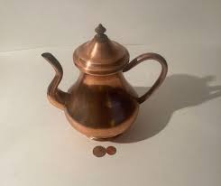 Vintage Copper Metal Tea Pot, Teapot, Kettle, 9" X 8", Made in Portugal, Quality, Heavy Duty, Kitchen Decor, Shelf Display, Use It - Etsy