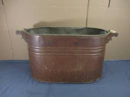 Antique Primitive COPPER BOILER WASH TUB Garden Planter Rustic Lawn Decor | eBay