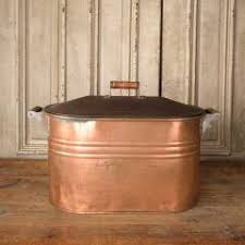 Antique Copper Boiler with Handles and Lid