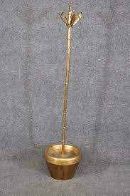 Bagues Style Hollywood Regency Gilt Metal Faux Bamboo Hat ...