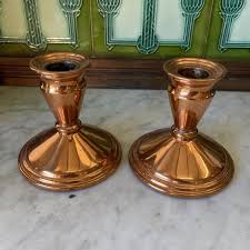 1970s Classical Copper Candleholders - a Pair - Etsy