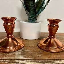 Copper Candlesticks - Etsy