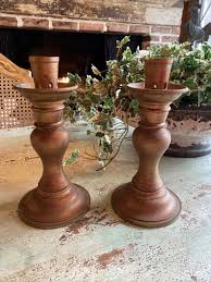 Set 2 Belden Inc. Chunky Gold Tone Made In Italy Candlesticks Candle Holders MCM | eBay