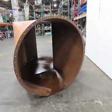 47" x 61-3/4" Flange Steel Duct Transition To Round 62" 20 ...