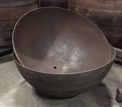 Corten Steel Fire Bowl, Fire Bowls, Dished Bottom, Grill ...