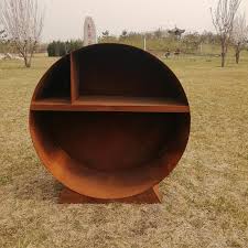 Woodstock Round Corten Steel Log Holder Outdoor Firewood ...