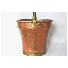 An antique copper/brass bucket.. For Sale at Ruby Lane