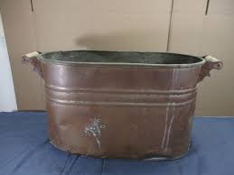 Antique Primitive COPPER BOILER WASH TUB Garden Planter ...