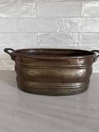 Vintage Hand Wrought Made Copper Planter Jardinière Brass ...