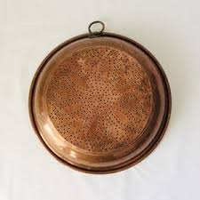 Copper Colander Sieve Wall Decor Fruit Bowl Punch Work Country Kitchen Vintagefindsfound Kitchen Decor - Etsy