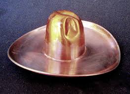 VINTAGE 1940'S COPPER WESTERN COWBOY HAT ASHTRAY - TEXAS | eBay