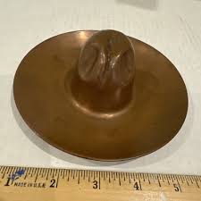 Vintage Fred Harvey Style Copper Ashtray Cowboy Hat Sombrero ...