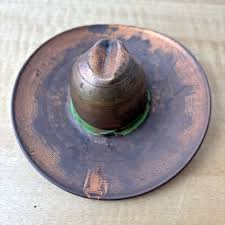 ANTIQUE COPPER COWBOY HAT SOMBRERO AQUA ESCONDIDA MONOGRAMED ...