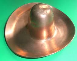 VINTAGE SOLID COPPER COWBOY HAT / SOMBRERO ASHTRAY ...