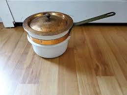 B & M Douro Ceramic Double Boiler W/ Lid NO COPPER BOTTOM PAN Made In USA | eBay