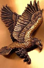 VTG 3D American BALD EAGLE Copperama WALL ART /Plaque ...