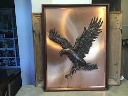 Vintage Copper Wall Art, Eagle Picture, Handmade, by Magowan ...