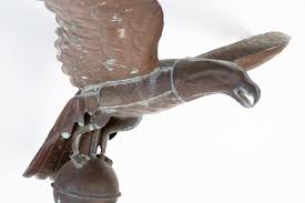 Lot - FULL-BODY MOLDED-COPPER EAGLE WEATHERVANE.