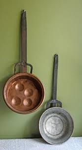 Two Antique Copper Frying Pans with Wrought Iron Handles – Anything Discovered