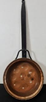 vintage Hand-crafted Copper Pan with Blacksmith Wrought Iron Handle | eBay