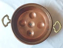 Vintage Primitive Escargot Egg Poacher Copper & Brass Pan Mold | eBay