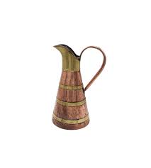 Antique Arts and Crafts Hammered Copper and Brass Banded Pitcher - Etsy